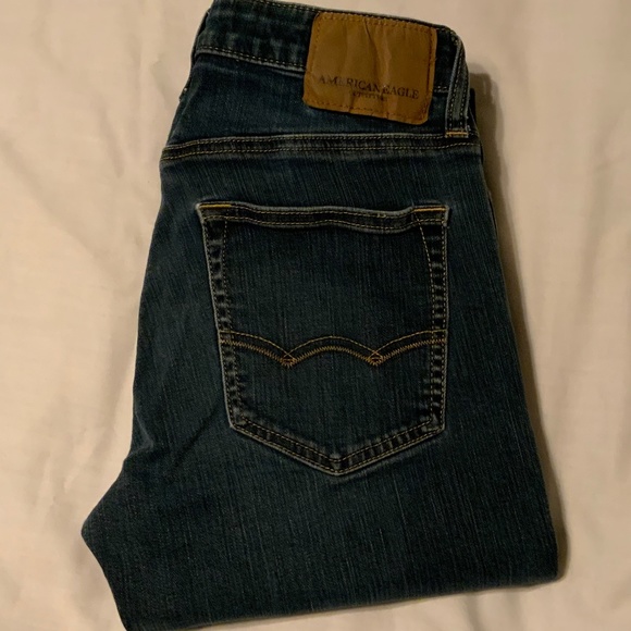 American Eagle ‘Extreme Flex’ Slim Straight Mid-Rise Blue Jeans (29x28.5) - Picture 3 of 10